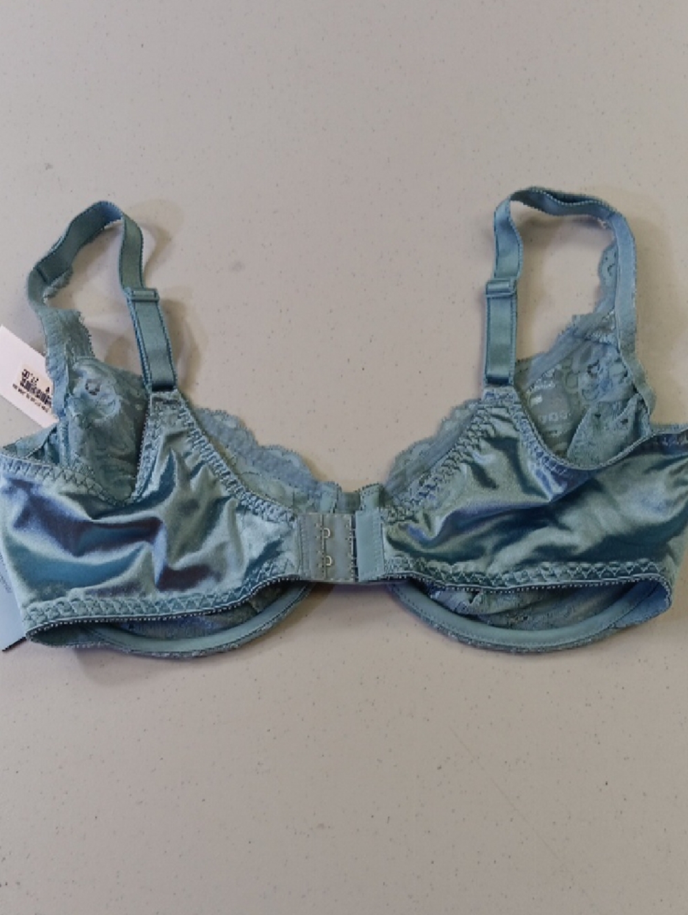 Olga Dusty Blue Lace Underwire Bra - Picture 2 of 3